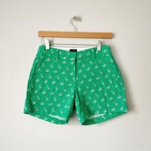 J. Crew Green Floral Patterned Women's Shorts